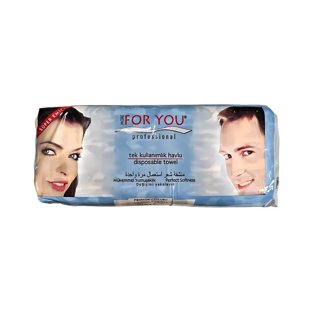 kuaför-marketim-more-for-you-tek-kullanımlık-pedikür-havlusu-100-adet More For You Tek Kullanımlık Pedikür Havlusu Katlanmış 100’lü - Görsel 1